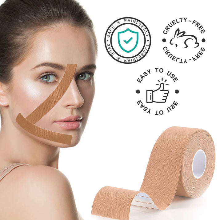 2.5CM*5M Kinesiology Tape for Face V Line Neck Eyes Lifting Wrinkle Remover Sticker Tape Facial Skin Care Tool Bandagem Elastica