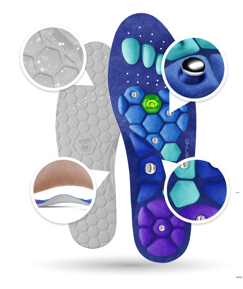 Advanced Magnetic Insoles - Reduce Pain by Stimulating Acupressure Points